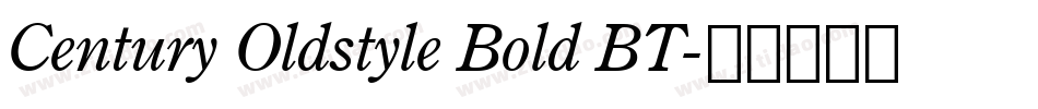 Century Oldstyle Bold BT字体转换
